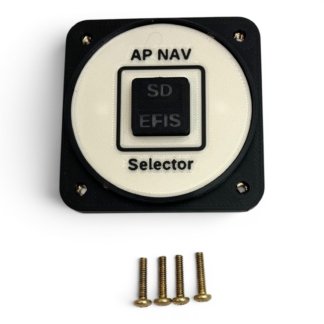 SD-Link Intelli-Switch mit großer 57-mm-Einbaublende (2 1/4 Zoll), Front mit AP-NAV-Selector-Beschriftung